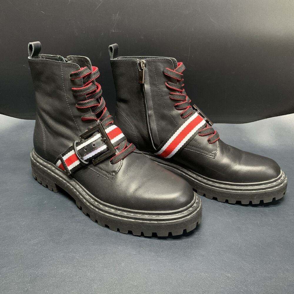 Cecelia New York Hayden Black Leather Side Zip Boots EUC Women’s Size 9